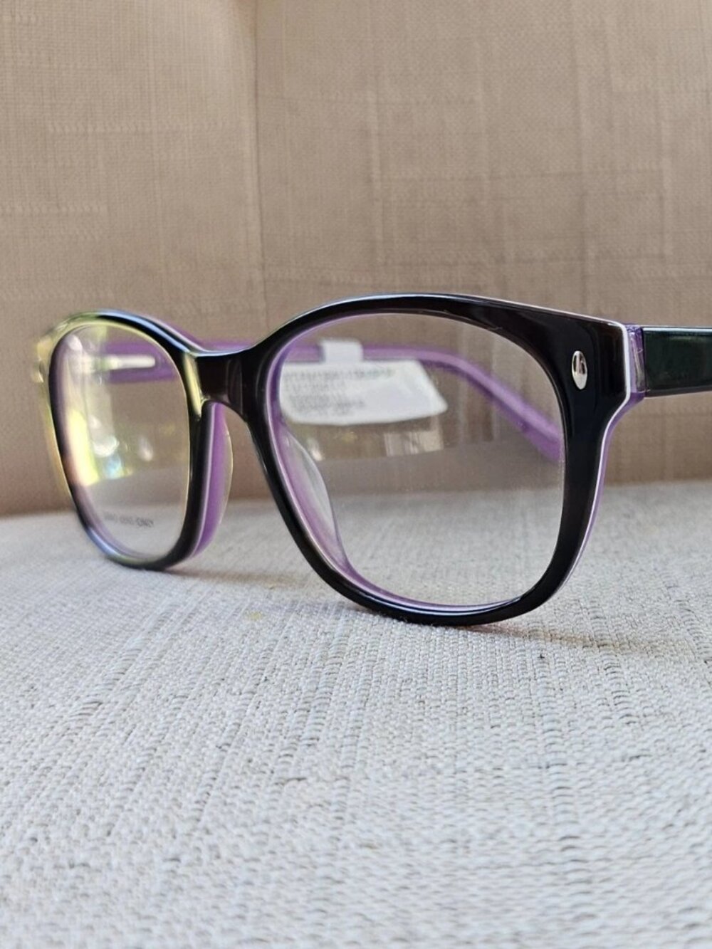 Wall Mart Eyeglasses Frame Unisex Tortoise Brown/Purple Tone Eyewear Glasses $54